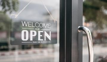 Open Sign in Window