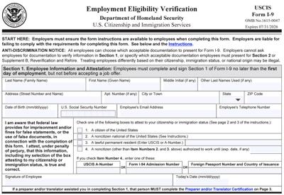 I-9 Form