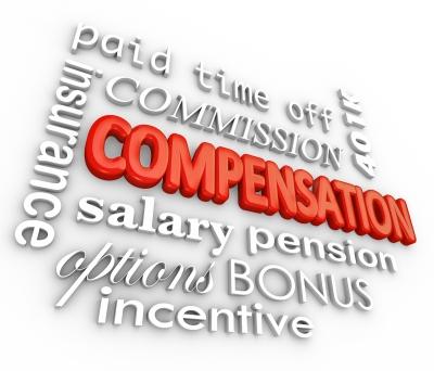 Compensation one size word cloud