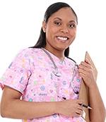 Female Nurse Holding a Clipboard