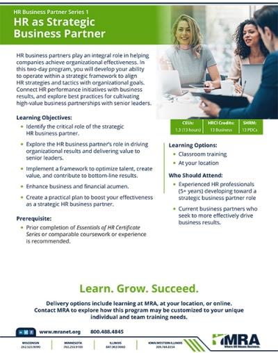 Program Details: HR Strategic Business Partner