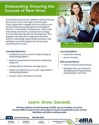 Onboarding: Ensuring the Success of New Hires