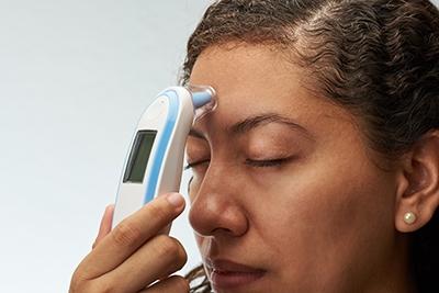 Thermometer Temperature on Forehead