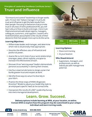 Program Details: PLX 1 Trust and Influence