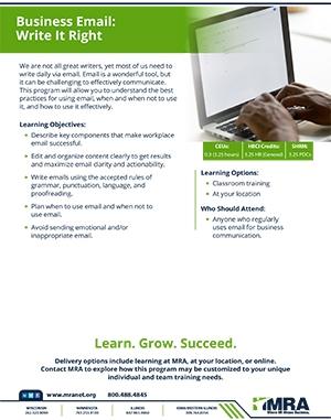 Program Details: Business Email