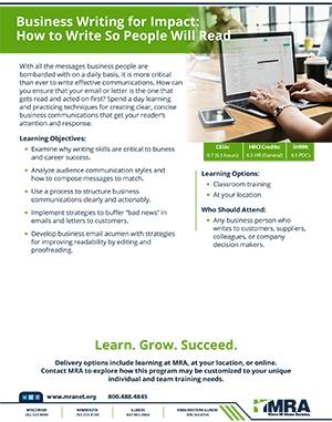 Program Details: Business Writing