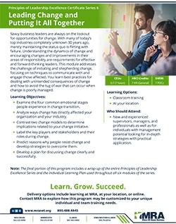 Program Details: PLX 6 Leading Change