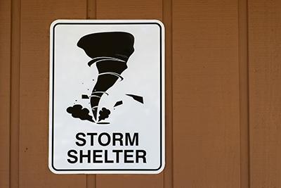 Storm Shelter Sign Tornado