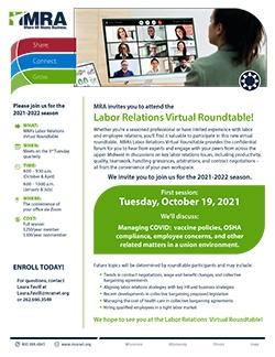 Virtual Labor Relations Roundtable Flyer