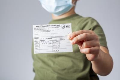 COVID Vaccine Record Card Male