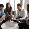 Happy Diverse Team Laughing